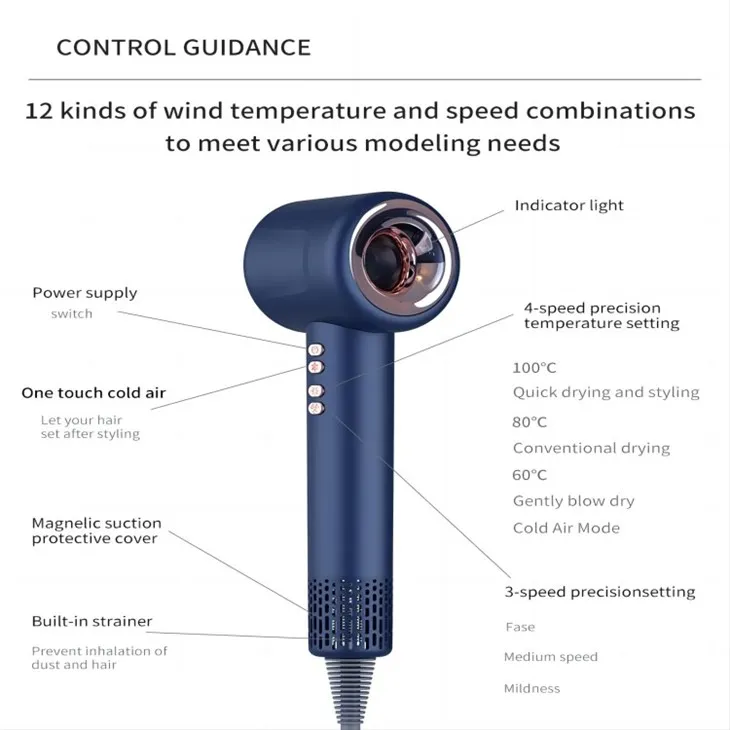 Фен с цифровым контролем температуры